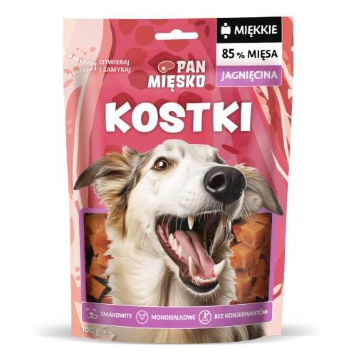 Miniaturka artykułu - Pan Mięsko Przysmak dla psa Kostki Jagnięcina (dorosły), 100 g