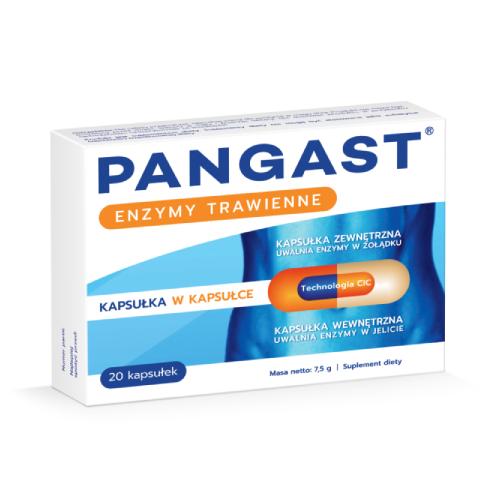 Miniaturka artykułu - Pangast Enzymy trawienne, 20 kaps.