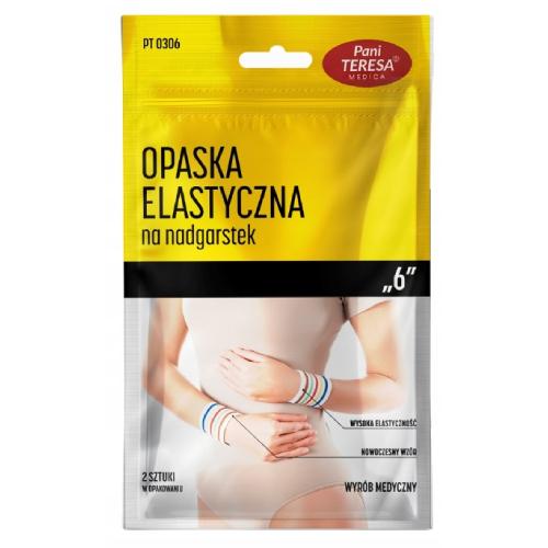 Miniaturka artykułu - Pani Teresa Opaska elastyczna na nadgarstek &bdquo;6&rdquo; rozmiar M, 2 szt.