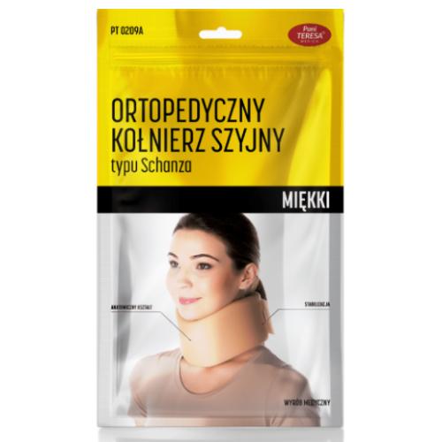 Miniaturka artykułu - Pani Teresa Ortopedyczny kołnierz szyjny typu Schanza - miękki 10 cm beżowy S