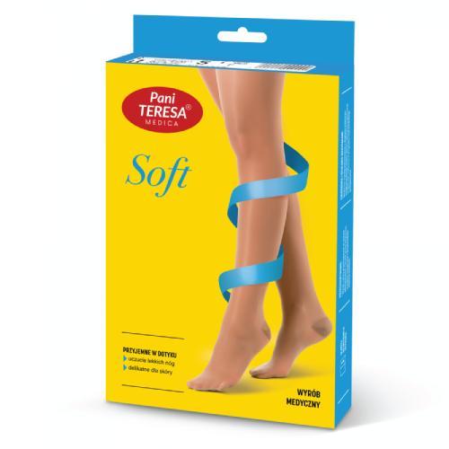 Miniaturka artykułu - PANI TERESA Podkolan&oacute;wki przeciwżylakowe SOFT, rozmiar 1, czarny