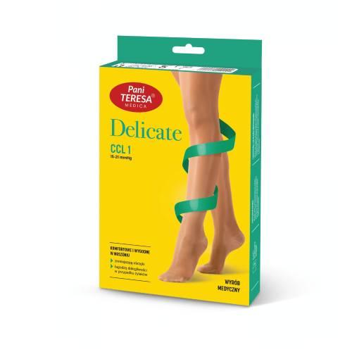 Miniaturka artykułu - PANI TERESA Rajstopy przeciwżylakowe DELICATE, rozmiar 2, czarny