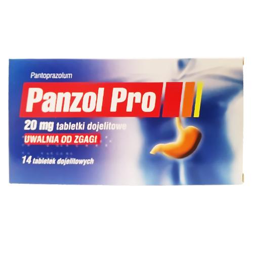 Miniaturka artykułu - PANZOL Pro 20mg - Lek na zgagę i nadkwaśność, 14 tabletek