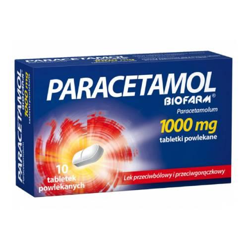 Miniaturka artykułu - Paracetamol Biofarm 1000mg x 10 tabletek powlekanych