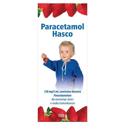 Miniaturka artykułu - Paracetamol Hasco Zawiesina doustna truskawka 120 mg / 5 ml - 150 g USZKODZONE OPAKOWANIE TEKTUROWE