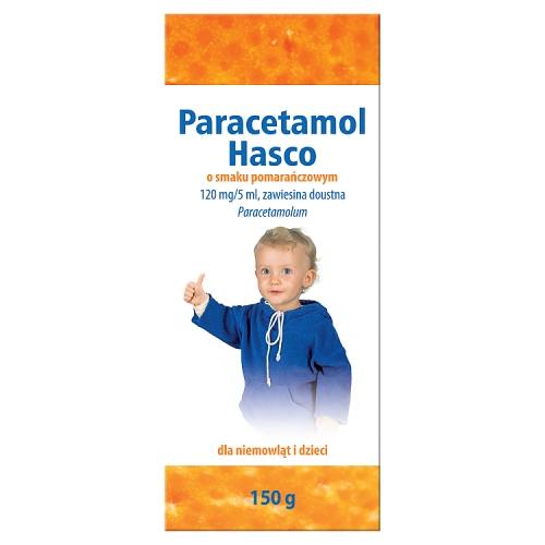 Miniaturka artykułu - Paracetamol Hasco - zawiesina o smaku pomarańczowym, 150 g