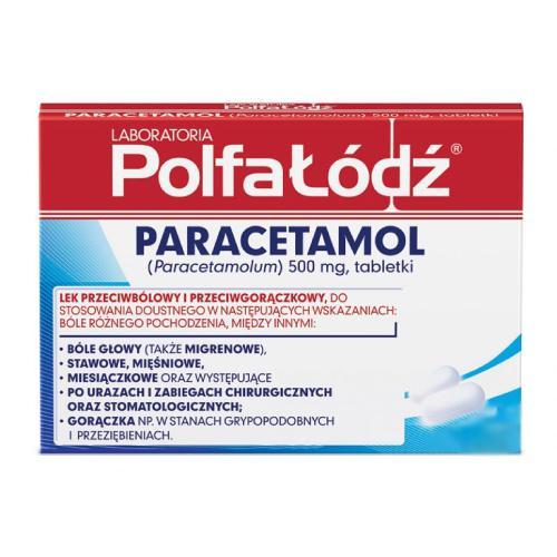Miniaturka artykułu - Paracetamol Polfa-Ł&oacute;dź 500mg, 50 tabletek USZKODZONE OPAKOWANIE TEKTUROWE