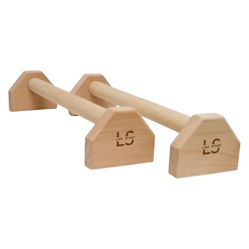 Miniaturka artykułu - Line Sport Paraletki drewniane Uchwyty do pompek 50 x 12,5 x 10 cm