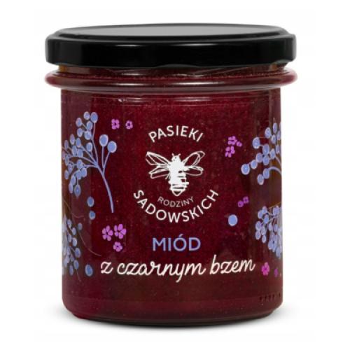 Miniaturka artykułu - PASIEKI RODZINY SADOWSKICH Mi&oacute;d z czarnym bzem, 430 g
