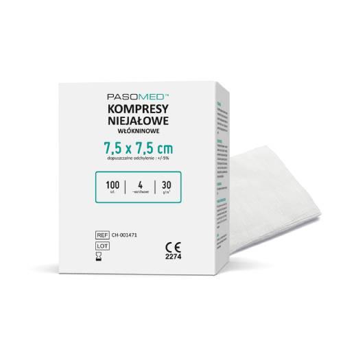 Miniaturka artykułu - PASOMED Kompresy Niejałowe 13N 8W 7,5 cm x 7,5 cm, 100 szt.