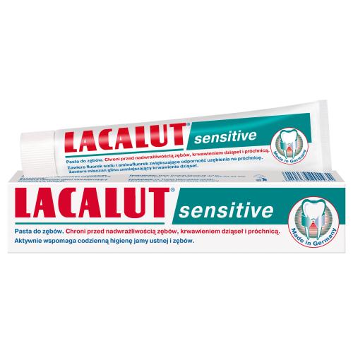 Miniaturka artykułu - Pasta LACALUT Sensitve do zęb&oacute;w wrażliwych - 75 ml  