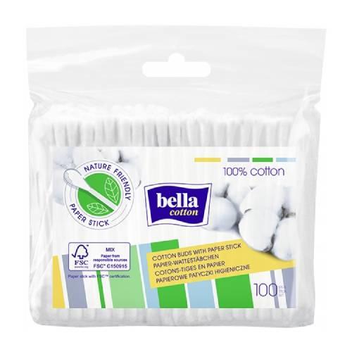 Miniaturka artykułu - Bella Cotton Patyczki higieniczne w woreczku foliowym, 100 szt.