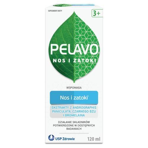 Miniaturka artykułu - Pelavo Nos i Zatoki 3+ Syrop z czarnym bzem o smaku wiśniowym, 120 ml USZKODZONE /TEKTUROWE OPAKOWANIE.