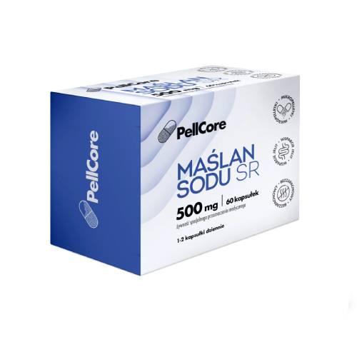 Miniaturka artykułu - PellCore Maślan Sodu SR 500 mg, 60 kaps.