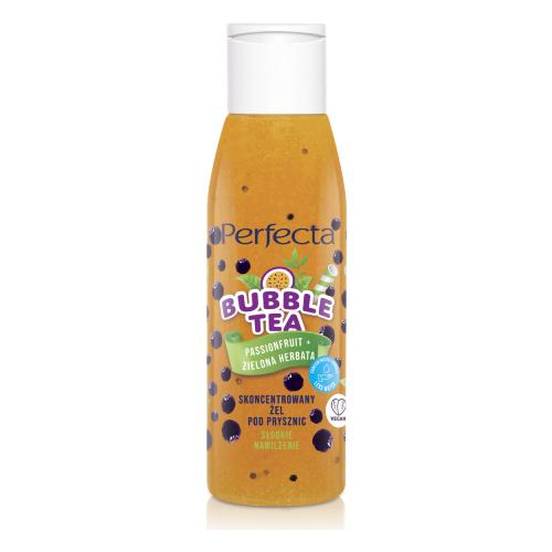 Miniaturka artykułu - PERFECTA Bubble Tea Żel pod prysznic Passionfruit i Zielona Herbata, 400 ml