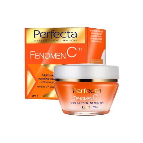 Miniaturka artykułu - PERFECTA Fenomen C 60+ Krem do twarzy na dzień i na noc SPF6, 50ml