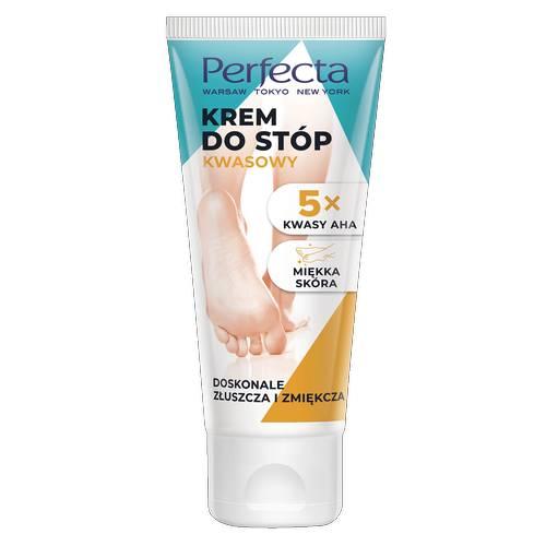Miniaturka artykułu - PERFECTA Kwasowy krem do st&oacute;p z kwasami AHA, 80 ml