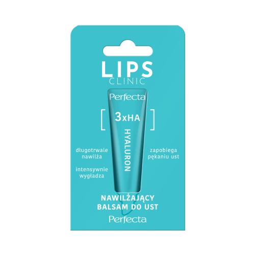 Miniaturka artykułu - Perfecta Lips Clinic Nawilżający żelowy balsam do ust 3x Hyaluron, 10 ml