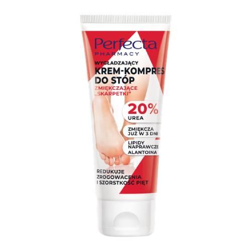 Miniaturka artykułu - Perfecta Pharmacy Wygładzający krem-kompres do st&oacute;p zmiękczające "skarpetki" 20% Urea, 80 ml