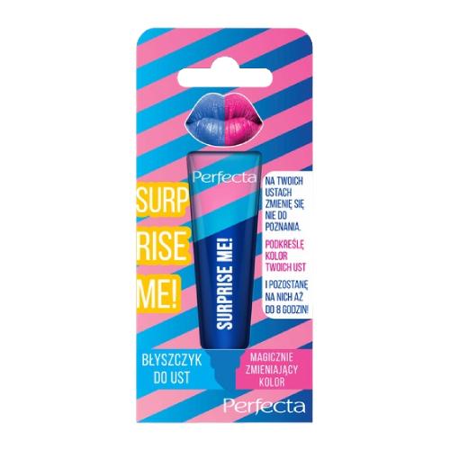 Miniaturka artykułu - Perfecta Surprise Me! Błyszczyk do ust, magicznie zmieniający kolor Blue, 10 g
