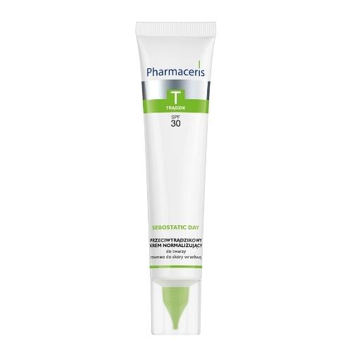 Miniaturka artykułu - Pharmaceris T T-Zone Oily Skin Sebostatic Day Krem normalizujący przeciwtrądzikowy SPF 30, 40 ml