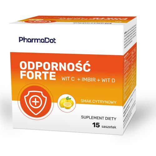 Miniaturka artykułu - Pharma Dot Odporność Forte, 15 saszetek KR&Oacute;TKA DATA 31.10.2026