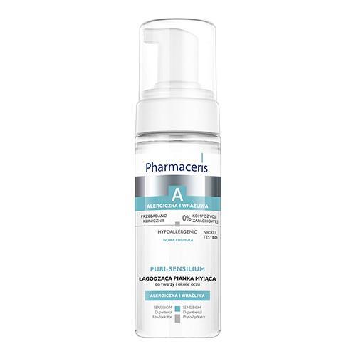 Miniaturka artykułu - PHARMACERIS A Puri-Sensilium łagodząca pianka myjąca, 150 ml USZKODZONY KOREK