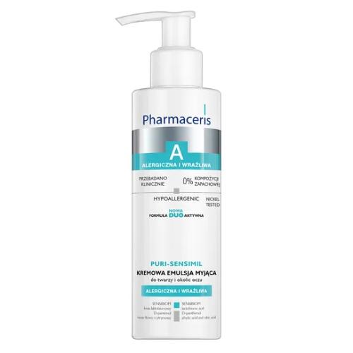 Miniaturka artykułu - Pharmaceris A PURI-SENSIMIL Kremowa emulsja myjąca do twarzy i okolic oczu, 190 ml