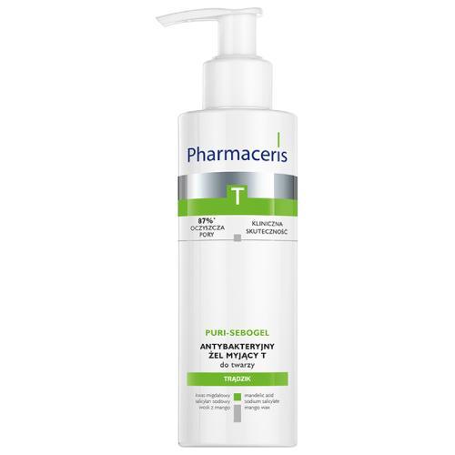 Miniaturka artykułu - PHARMACERIS T Puri-Sebogel żel myjący do twarzy, 190 ml BRAK POMPKI