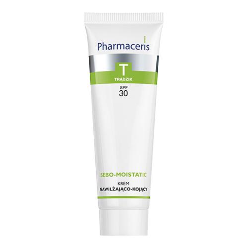 Miniaturka artykułu - PHARMACERIS T SEBO-MOISTATIC SPF 30 Krem nawilżająco-kojący, 50 ml