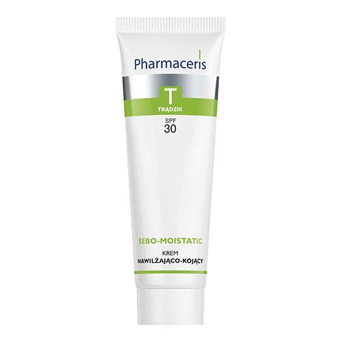 Miniaturka artykułu - PHARMACERIS T SEBO-MOISTATIC SPF 30 Krem nawilżająco-kojący, 50 ml USZKODZONY KARTON