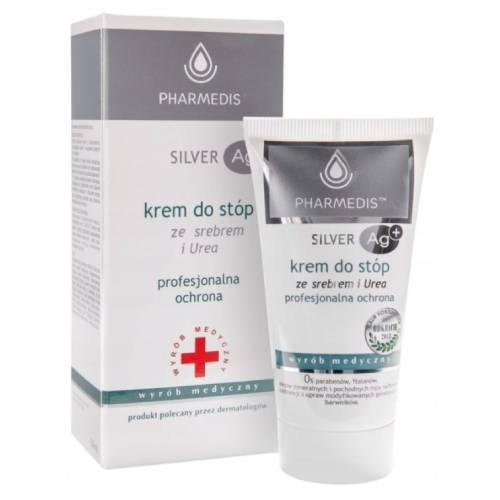 Miniaturka artykułu - PHARMEDIS Krem do st&oacute;p z nanosrebrem i Urea, 50ml