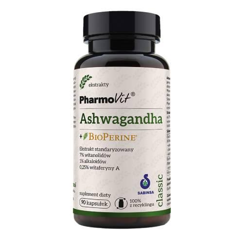 Miniaturka artykułu - PHARMOVIT Ashwagandha + BioPerine, 90 kapsułek