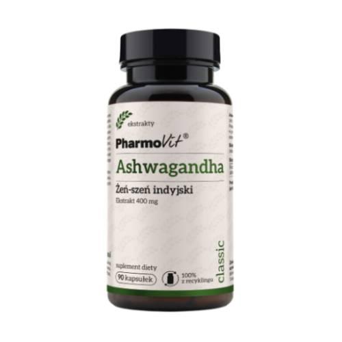 Miniaturka artykułu - PHARMOVIT Ashwagandha żeń-szeń indyjski, 90 kapsułek