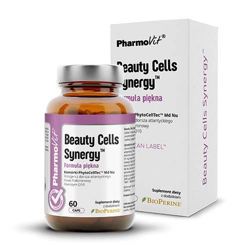 Miniaturka artykułu - PharmoVit Beauty Cells Synergy Formuła piękna, 60 kaps.