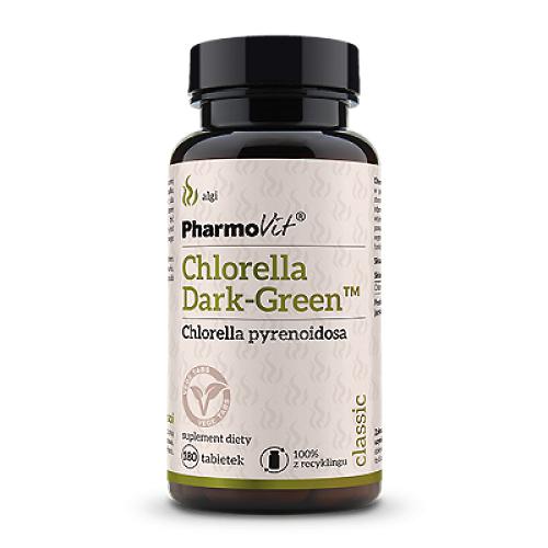 Miniaturka artykułu - PHARMOVIT Chlorella Dark-Green, 180 tabletek 
