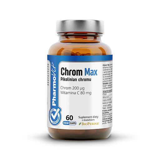 Miniaturka artykułu - PHARMOVIT - Chrom Max Pikolinian chromu, 60 kapsułek