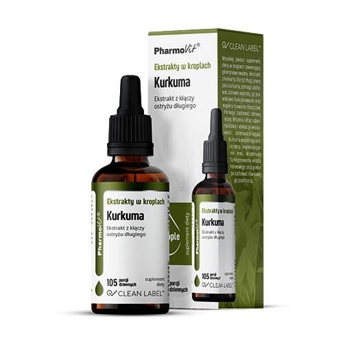 Miniaturka artykułu - PharmoVit Ekstrakty w kroplach Kurkuma, 30 ml