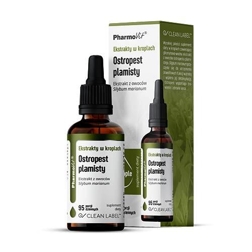 Miniaturka artykułu - PharmoVit Ekstrakty w kroplach Ostropest plamisty, 30 ml 