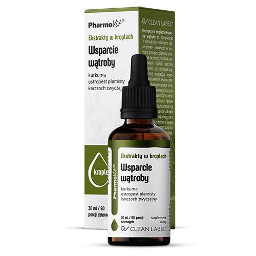 Miniaturka artykułu - PHARMOVIT Ekstrakty w kroplach Wsparcie wątroby, 30 ml USZKODZONE / BRAK OPAKOWANIA TEKTUROWEGO
