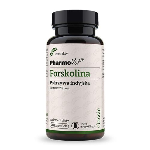 Miniaturka artykułu - PHARMOVIT Forskolina Pokrzywa indyjska - 90kaps