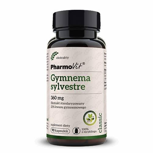 Miniaturka artykułu - PHARMOVIT Gymnema sylvestre 360 mg Ekstrakt standaryzowany, 90kaps.