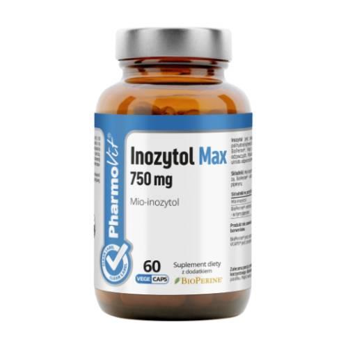 Miniaturka artykułu - PHARMOVIT Inozytol Max 750mg, 60 kapsułek