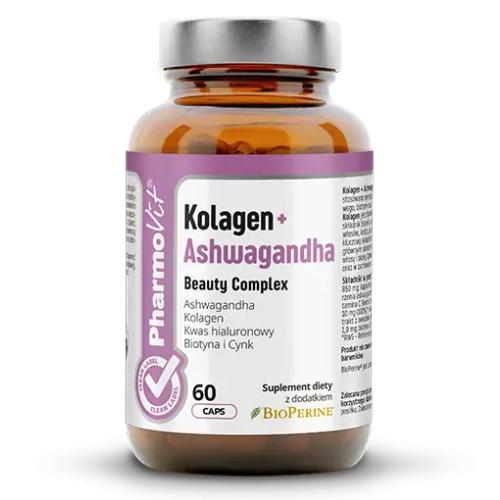 Miniaturka artykułu - Pharmovit Kolagen + Ashwagandha Beauty Complex, 60 kaps.