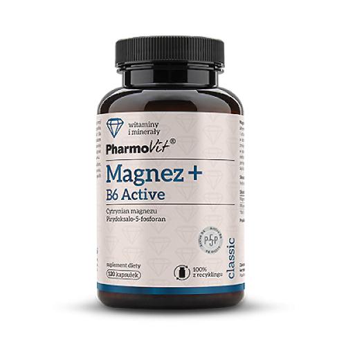 Miniaturka artykułu - Pharmovit Magnez + B6 Active, 120 kaps.