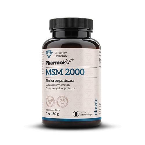Miniaturka artykułu - PHARMOVIT MSM 2000 Siarka Organiczna, 150 g