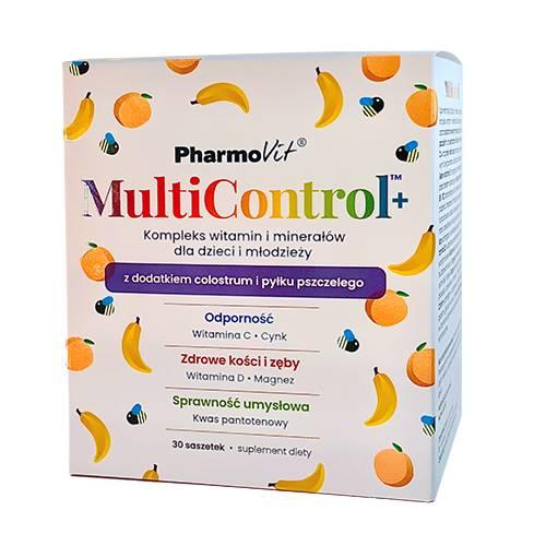 Miniaturka artykułu - PharmoVit MultiControl+ o smaku bananowo-brzoskwiniowym, 30 sasz.