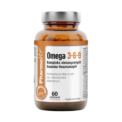 Miniaturka artykułu - PHARMOVIT Omega 3-6-9 Kompleks nienasyconych kwas&oacute;w tłuszczowych, 60 kapsułek