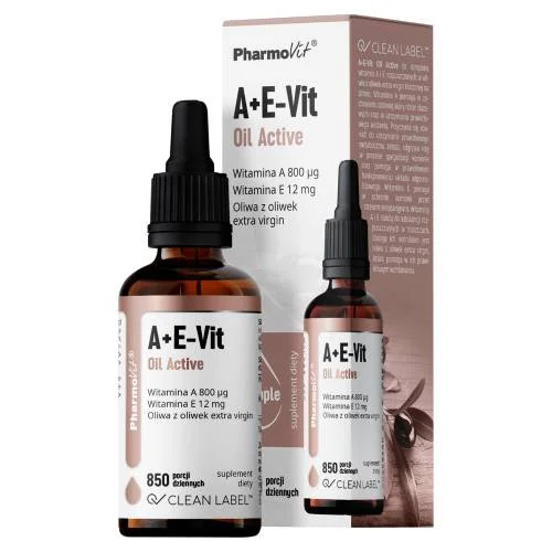 Miniaturka artykułu - PHARMOVIT Witamina A + E Oil Active, 30 ml