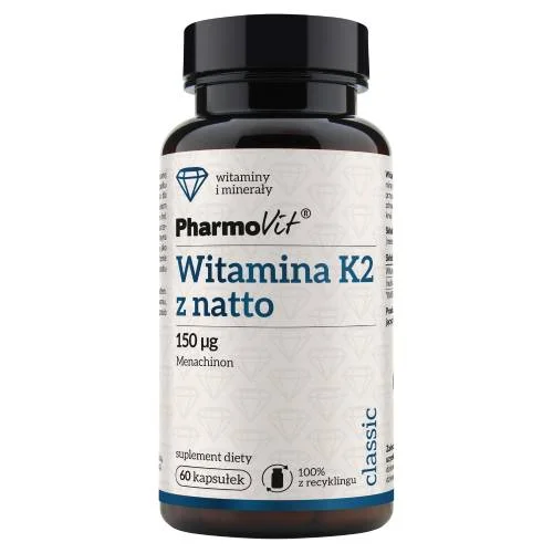 Miniaturka artykułu - PHARMOVIT Witamina K2 z natto, 60 kaps